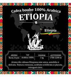 Cafea boabe Etiopia RioTabak 100% Arabica 1 KG