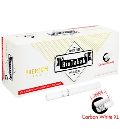 Tuburi Tigari RioTabak White XL Carbon 200