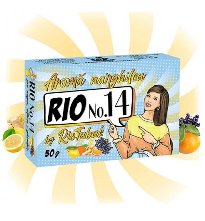 Aroma Narghilea Rio No. 14 (soc negru, lamaie si ghimbir) 50g