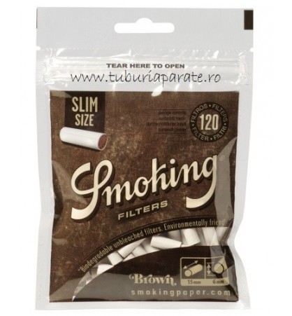 Filtre Tigari Smoking Slim Brown